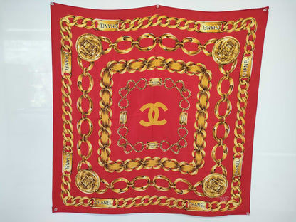 CHANEL 31RUE CAMBON Chain Pattern Scarf