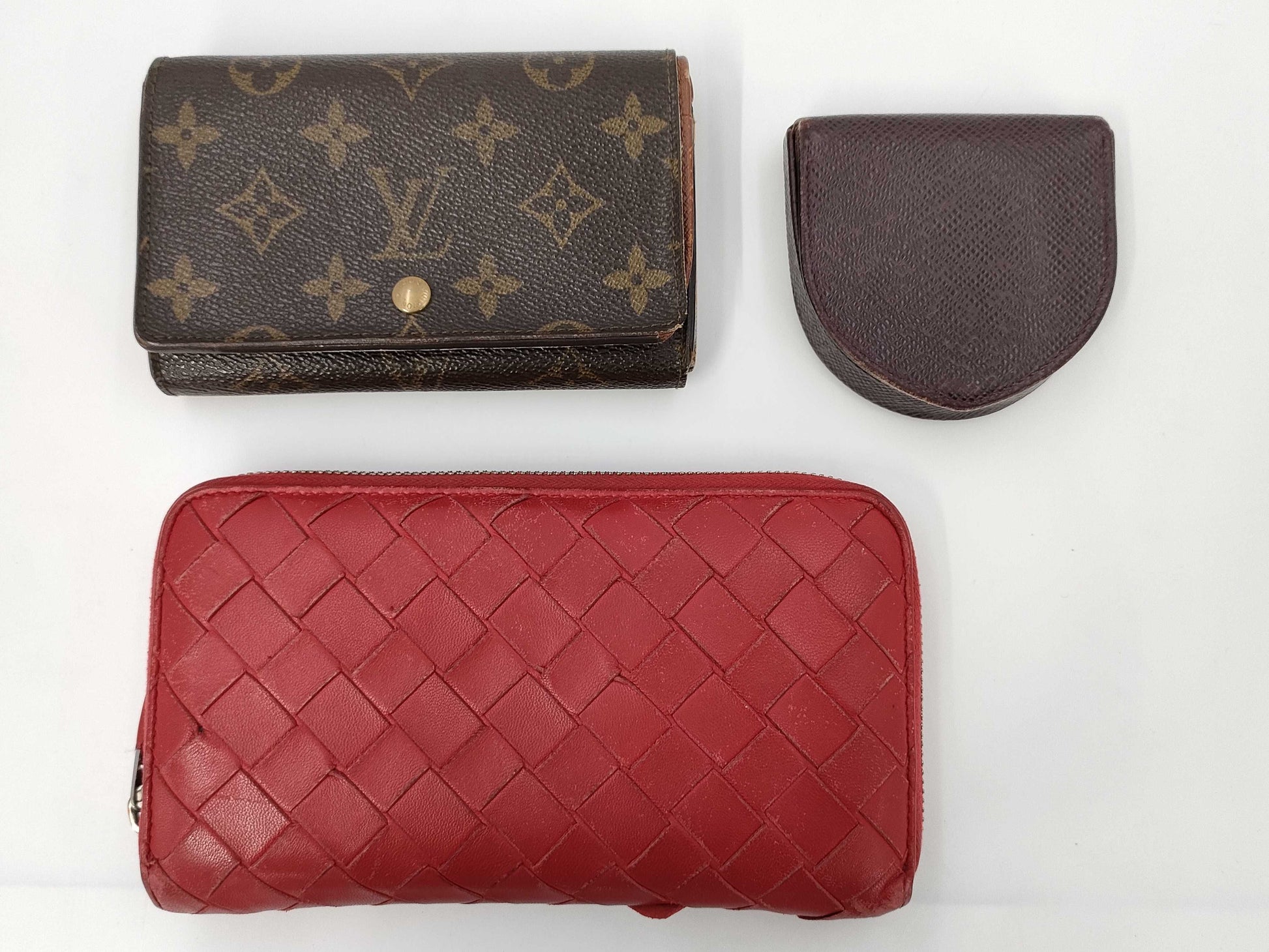 LOUIS VUITTON Monogram Bottega Veneta Wallet*3 Wallet
