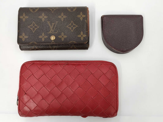 LOUIS VUITTON Monogram Bottega Veneta Wallet*3 Wallet