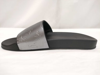 LOUIS VUITTON Monogram Waterfront Line Sandals Black/Silver Sandals