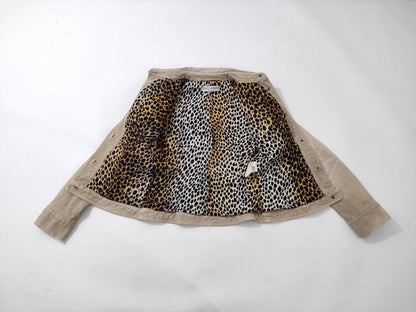 DOLCE&GABBANA denim jacket with leopard print lining