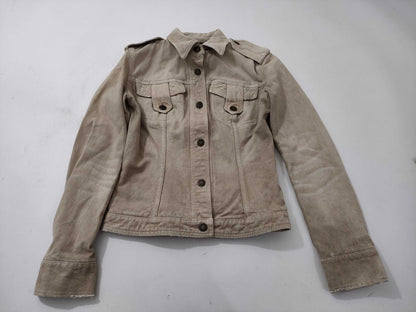 DOLCE&GABBANA denim jacket with leopard print lining