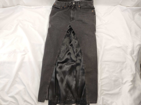 MM6 Maison Margiela Denim/Lace/Long Skirt Skirt