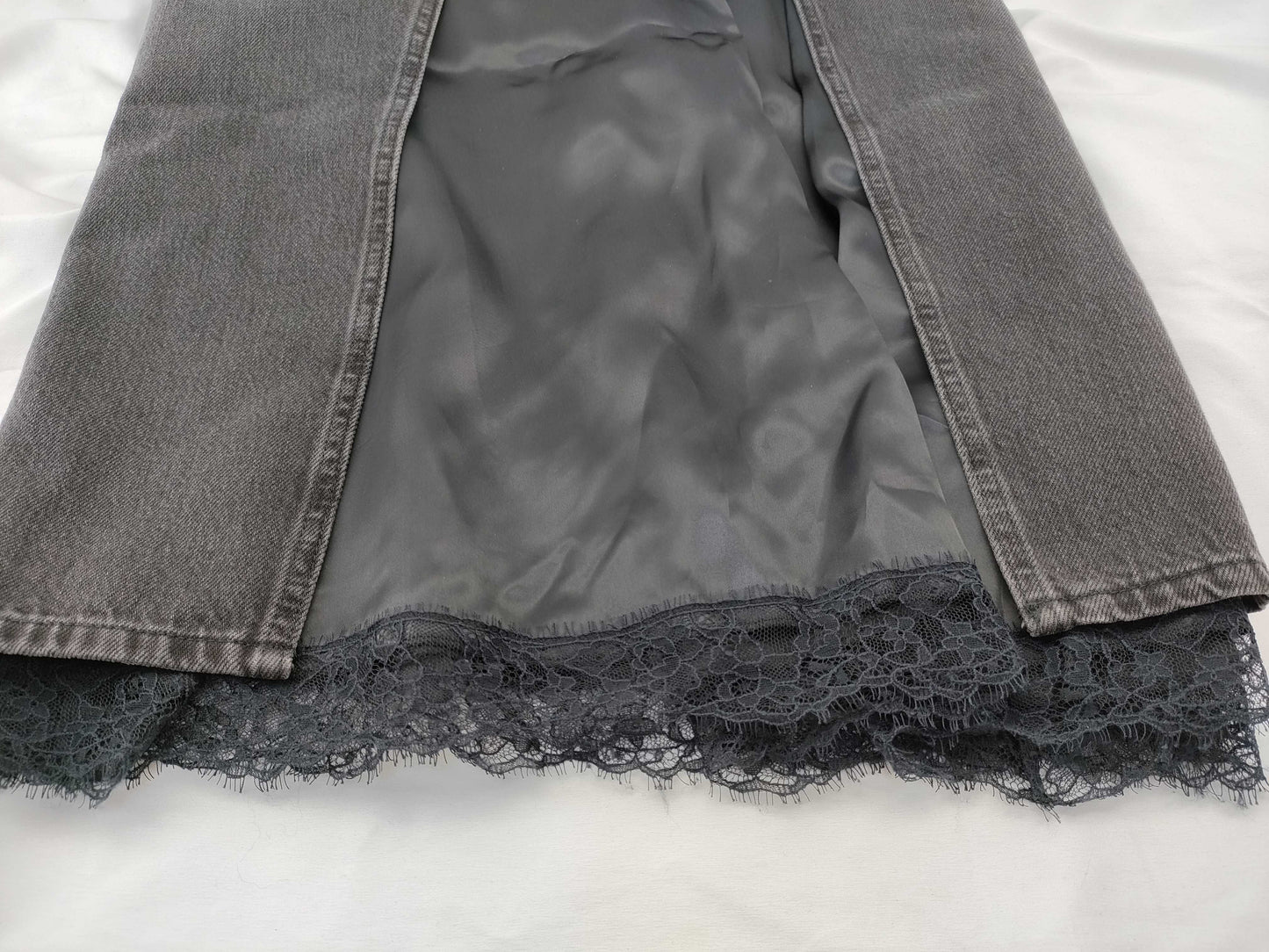 MM6 Maison Margiela Denim/Lace/Long Skirt Skirt
