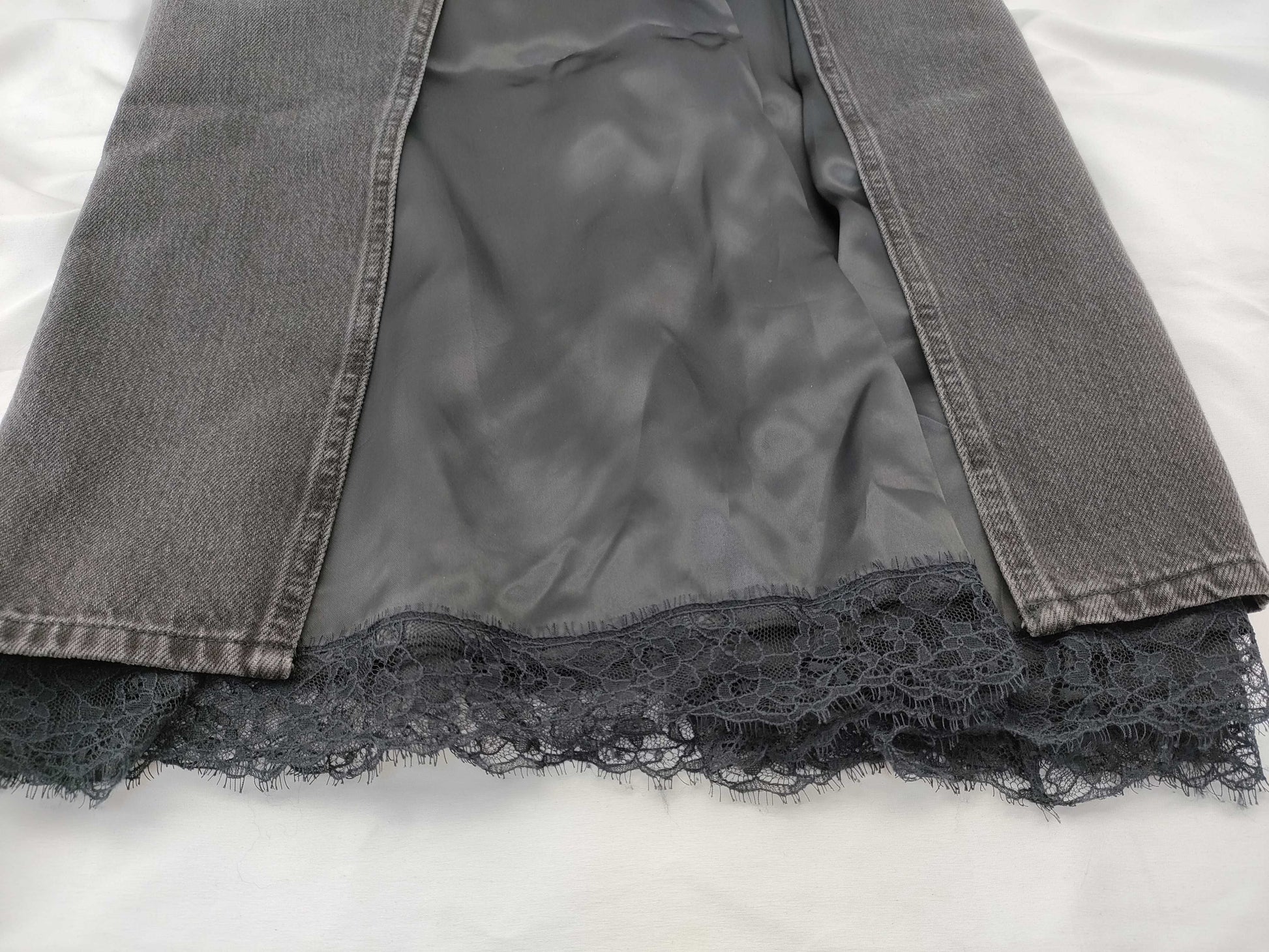 MM6 Maison Margiela Denim/Lace/Long Skirt Skirt