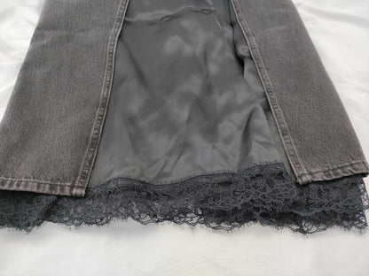 MM6 Maison Margiela Denim/Lace/Long Skirt Skirt