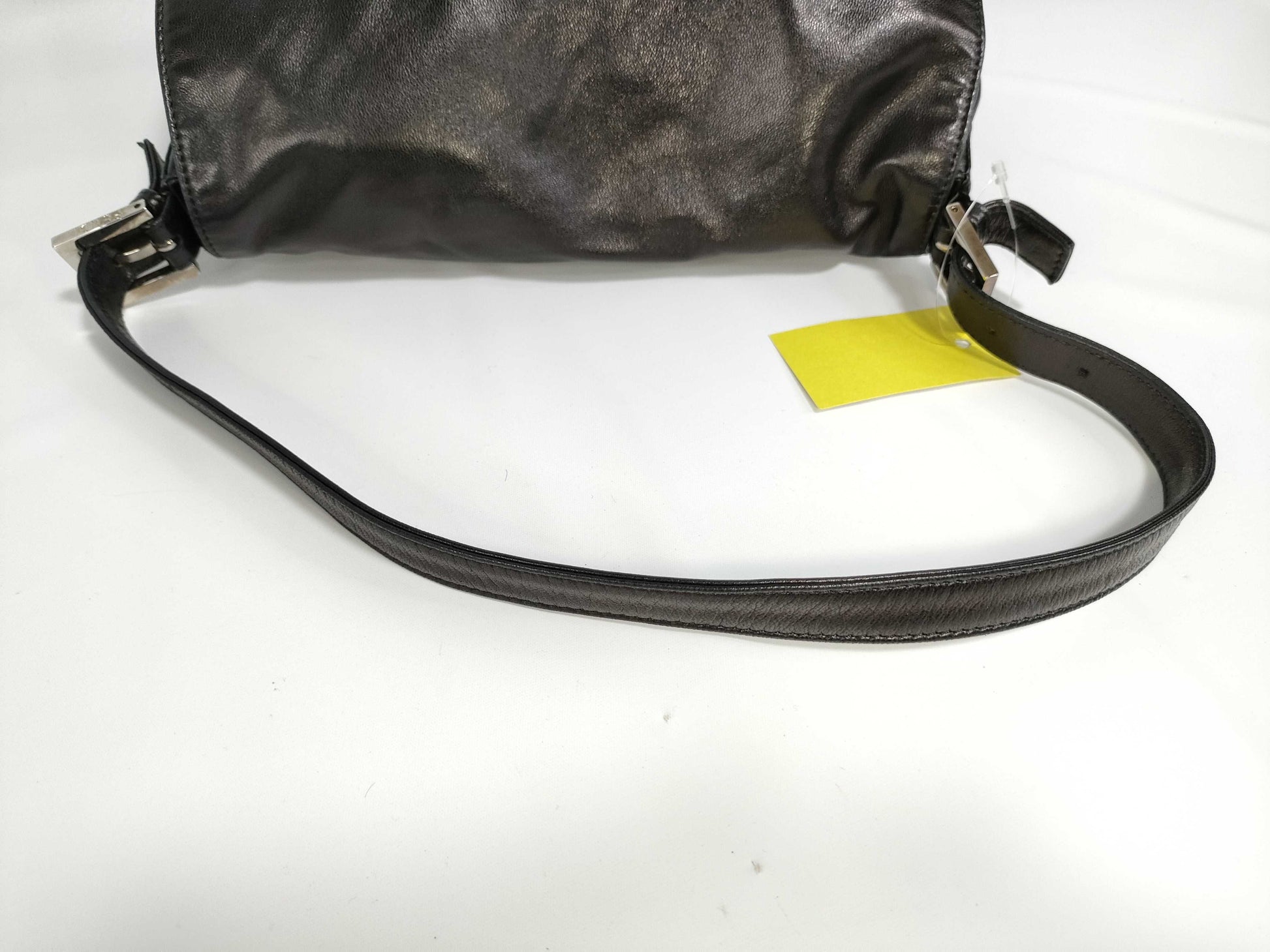 FENDI Mamma Bucket Leather Shoulder Bag Black