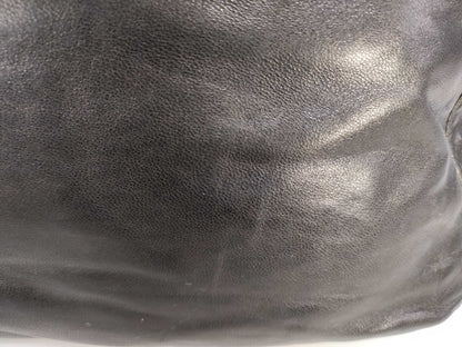 FENDI Mamma Bucket Leather Shoulder Bag Black