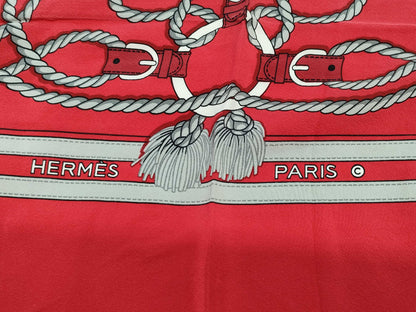 HERMES 80s Vintage Rope Pattern Dior Scarf 