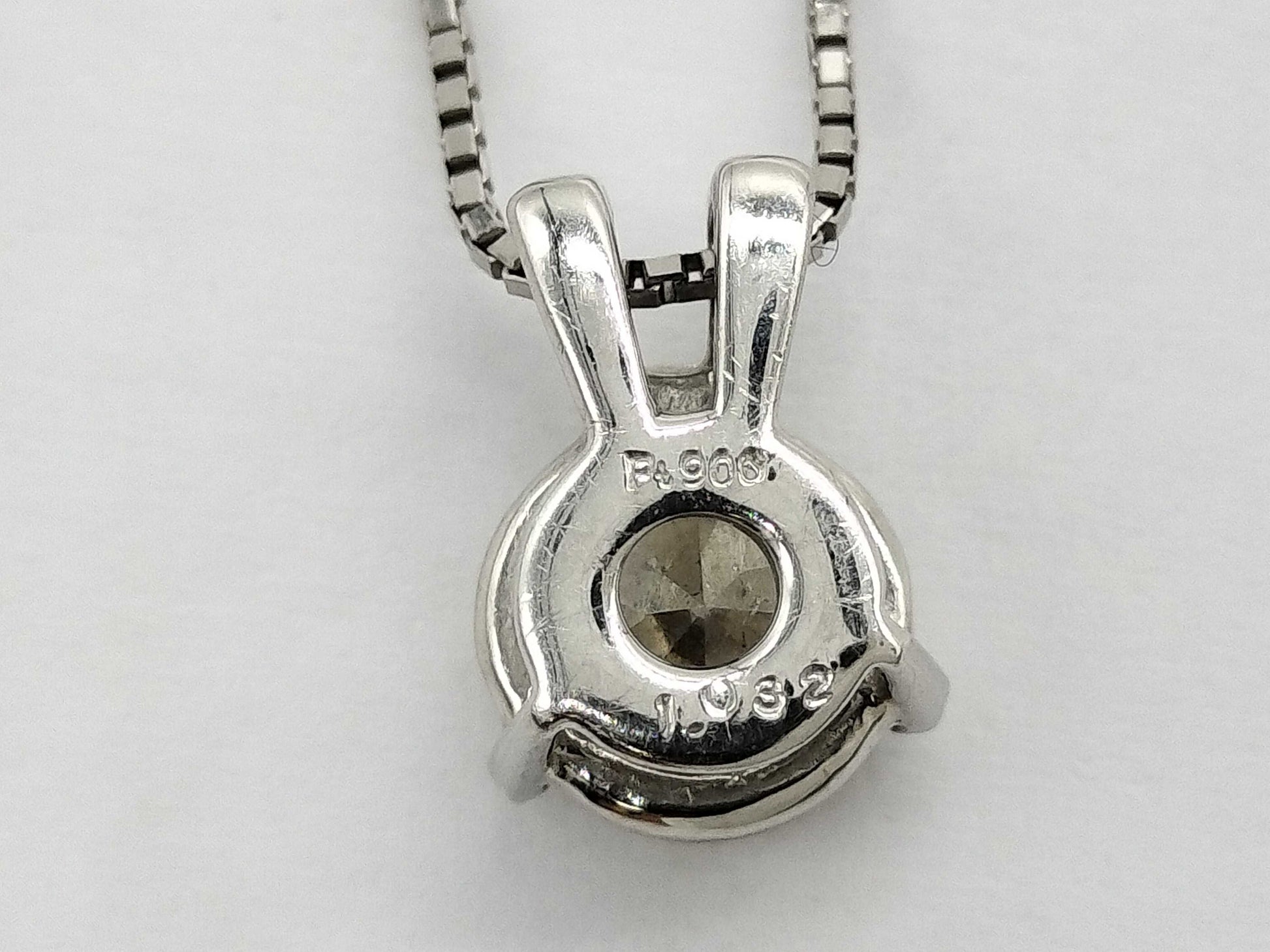 D1.032ct Pt900/Pt850 2.9g Necklace 