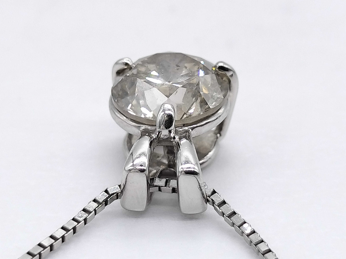 D1.032ct Pt900/Pt850 2.9g Necklace 