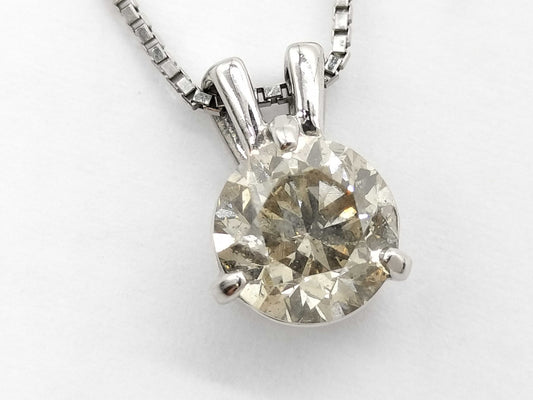D1.032ct Pt900/Pt850 2.9g Necklace 
