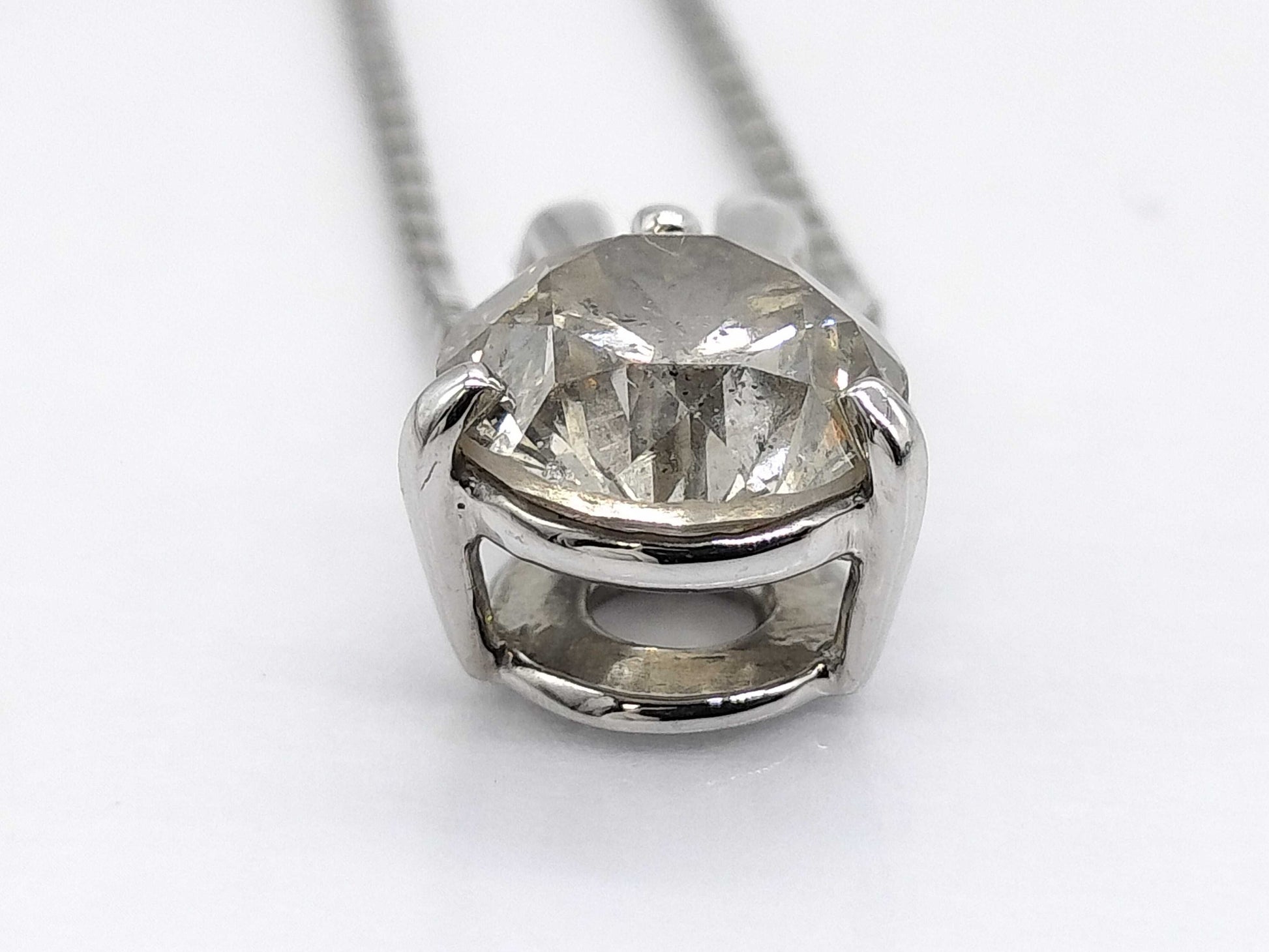 D1.032ct Pt900/Pt850 2.9g Necklace 