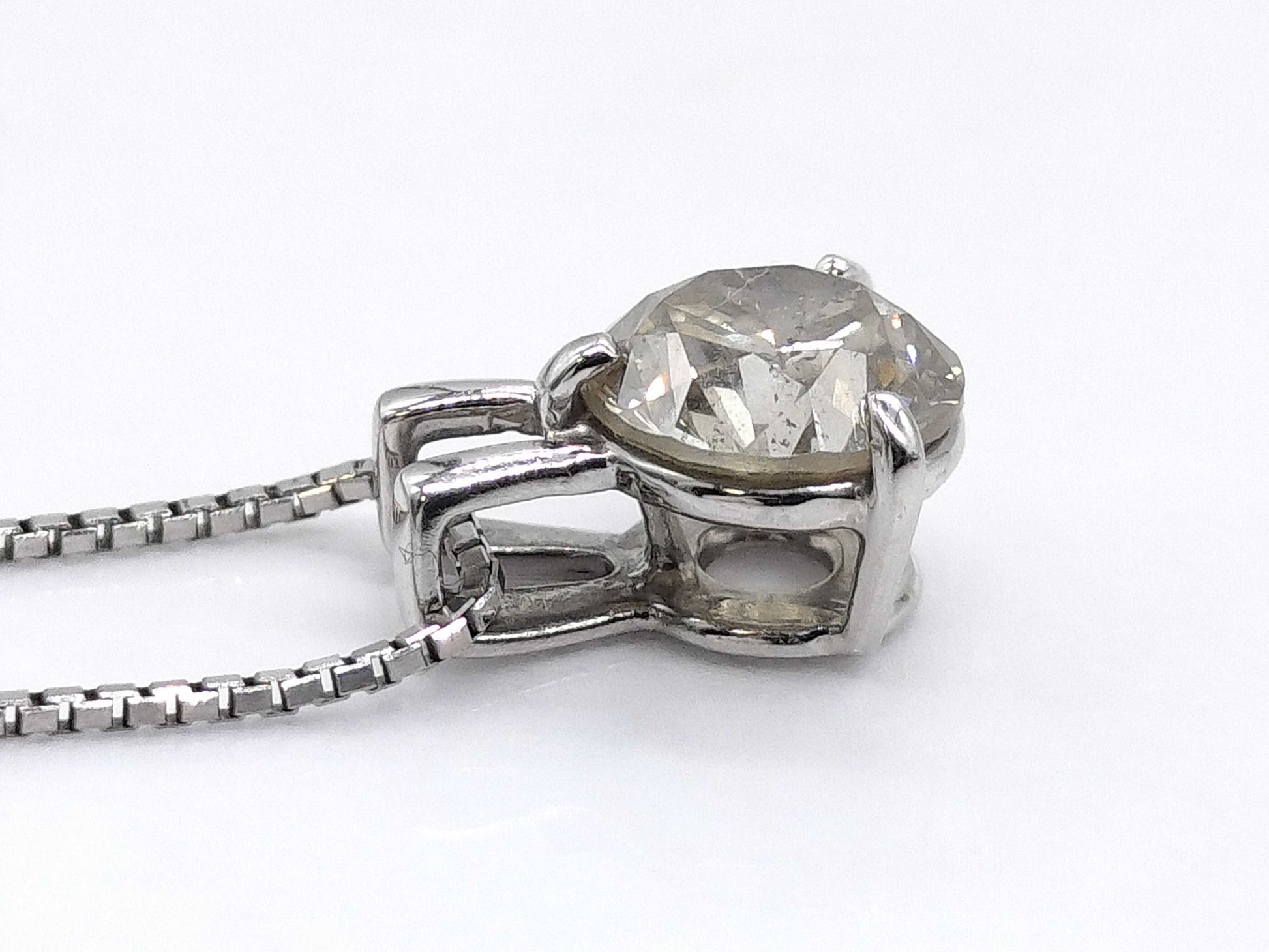 D1.032ct Pt900/Pt850 2.9g Necklace 