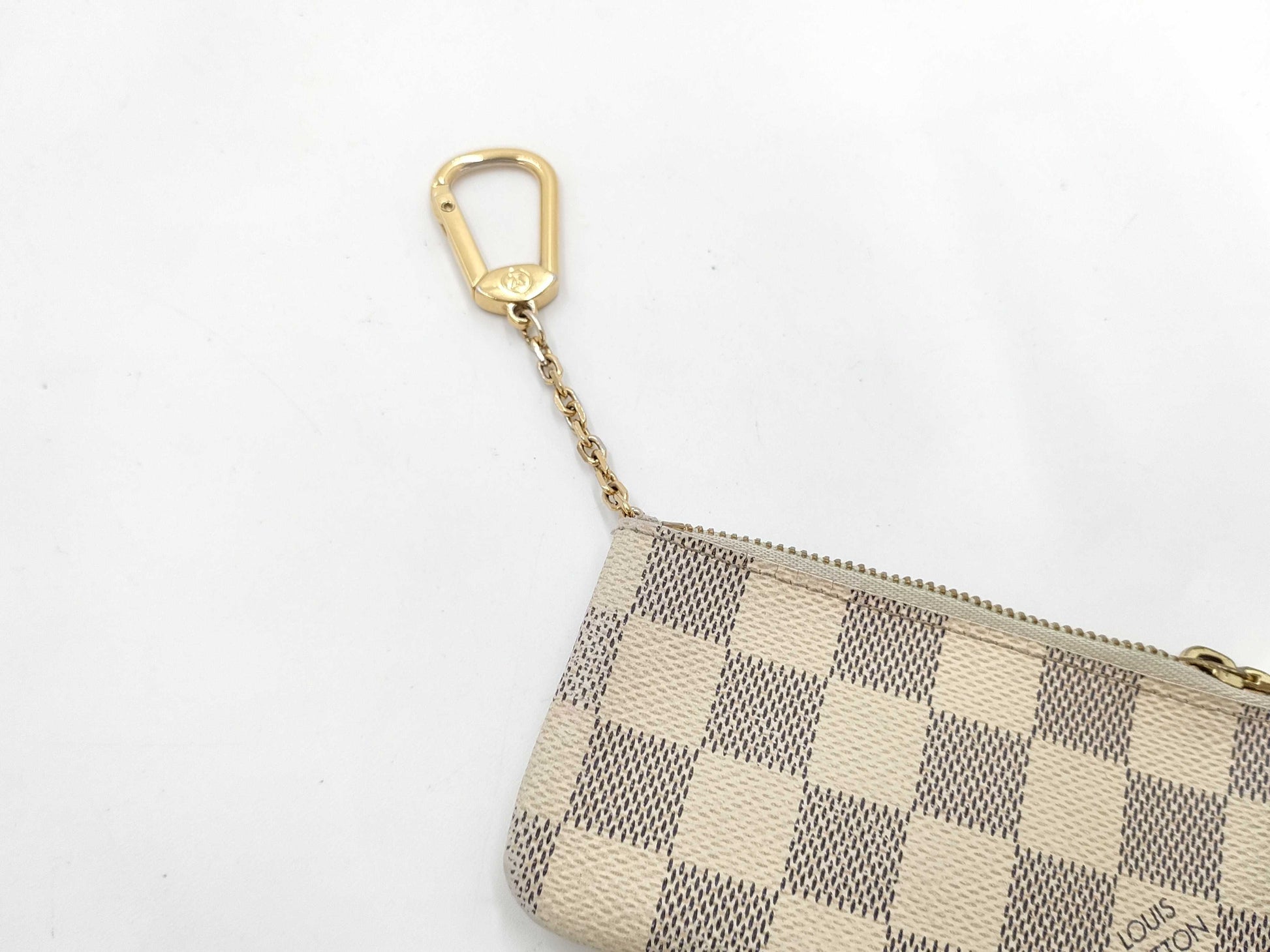 LOUIS VUITTON Damier Azur Pochette Cle Coin Case