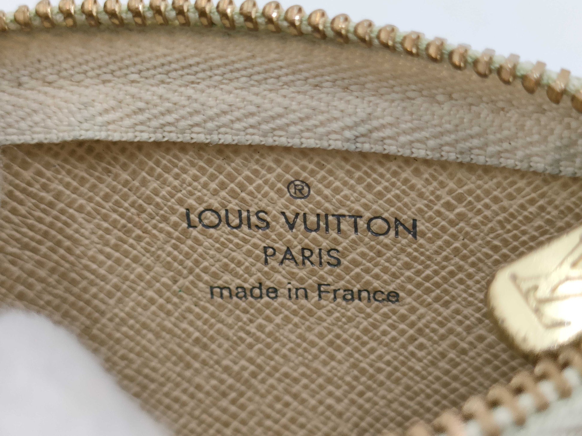 LOUIS VUITTON Damier Azur Pochette Cle Coin Case