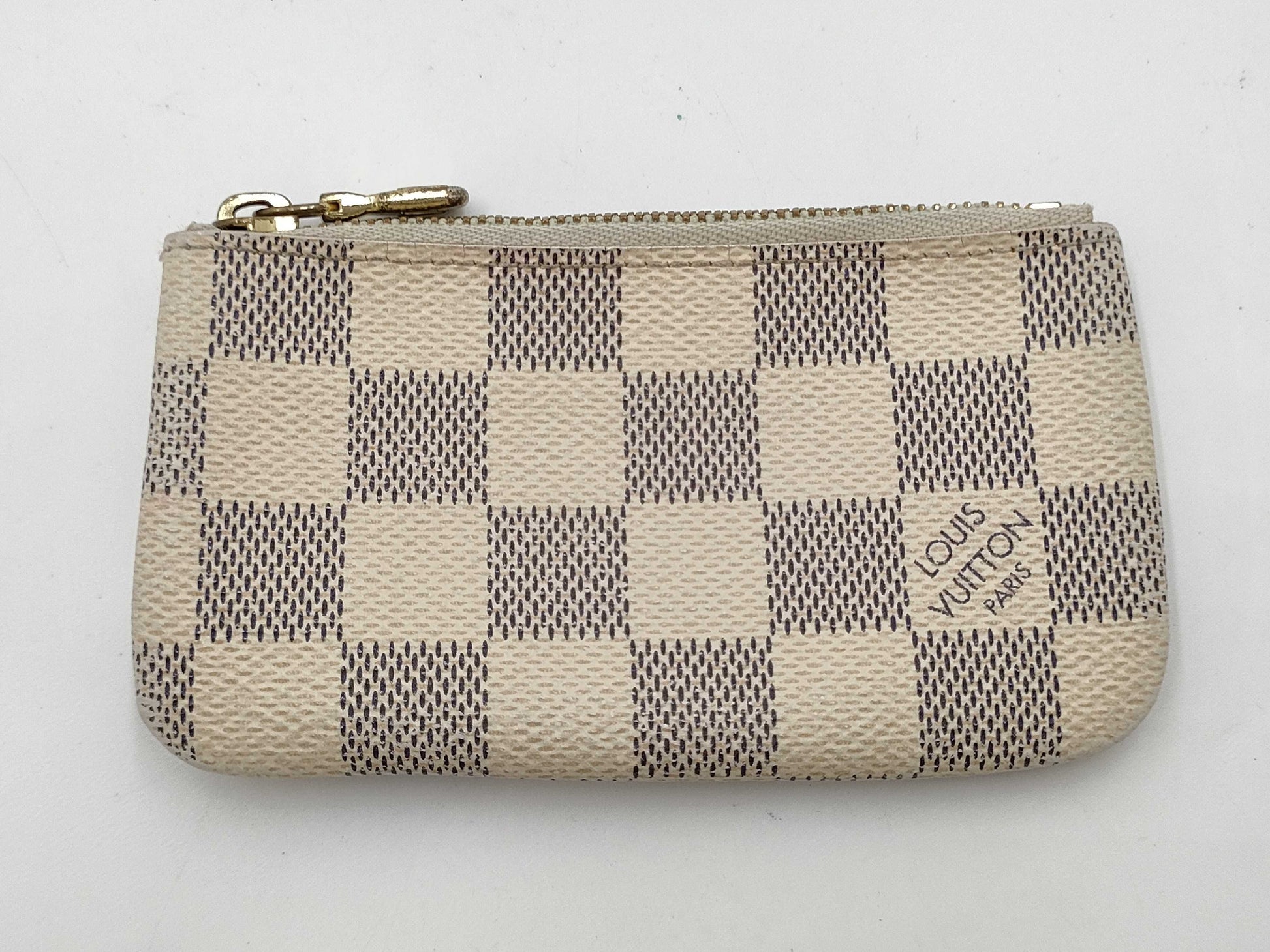 LOUIS VUITTON Damier Azur Pochette Cle Coin Case