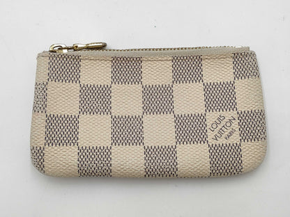 LOUIS VUITTON Damier Azur Pochette Cle Coin Case