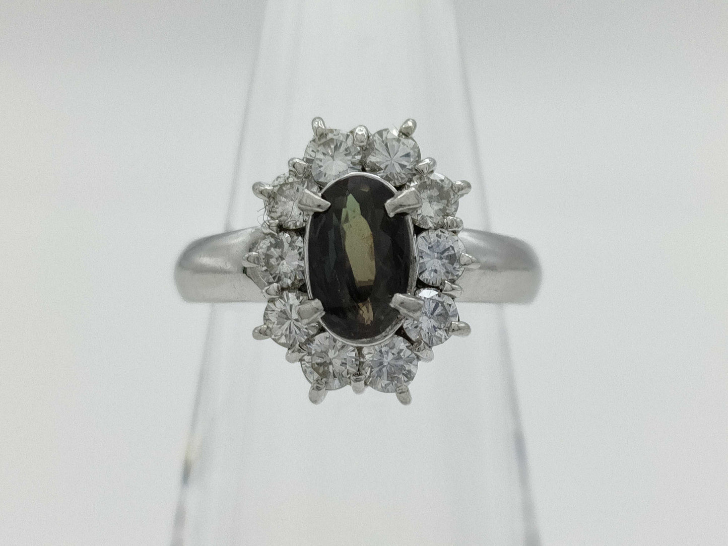 AX 0.811ct D 0.88ct PT900 9.9g Ring 