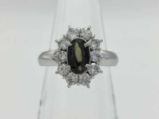 AX 0.811ct D 0.88ct PT900 9.9g Ring 