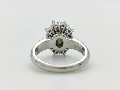 AX 0.811ct D 0.88ct PT900 9.9g Ring 
