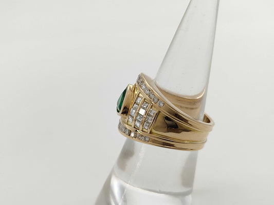 E1.126ct D0.97ct K18 13.4g Ring 