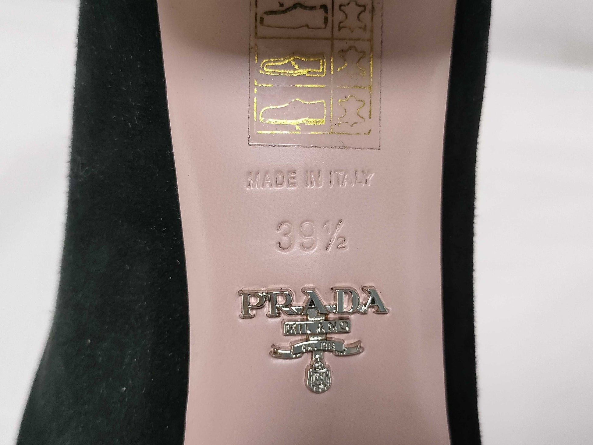 PRADA Suede Beaded Black Mules