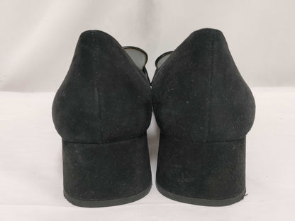 PRADA Suede Beaded Black Mules