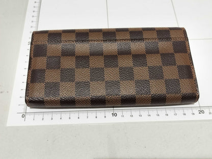 LOUIS VUITTON Damier [20% OFF] Portefeuille Sarah Damier Ebene Wallet