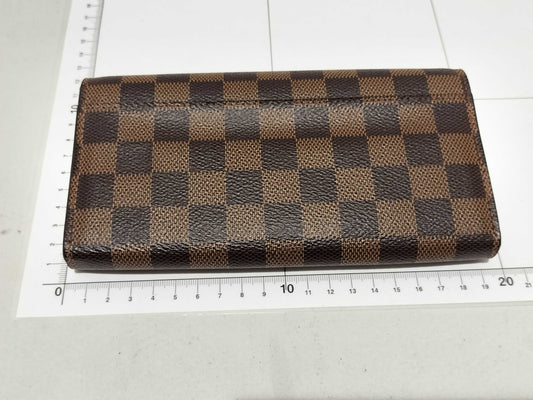 LOUIS VUITTON Damier [20% OFF] Portefeuille Sarah Damier Ebene Wallet
