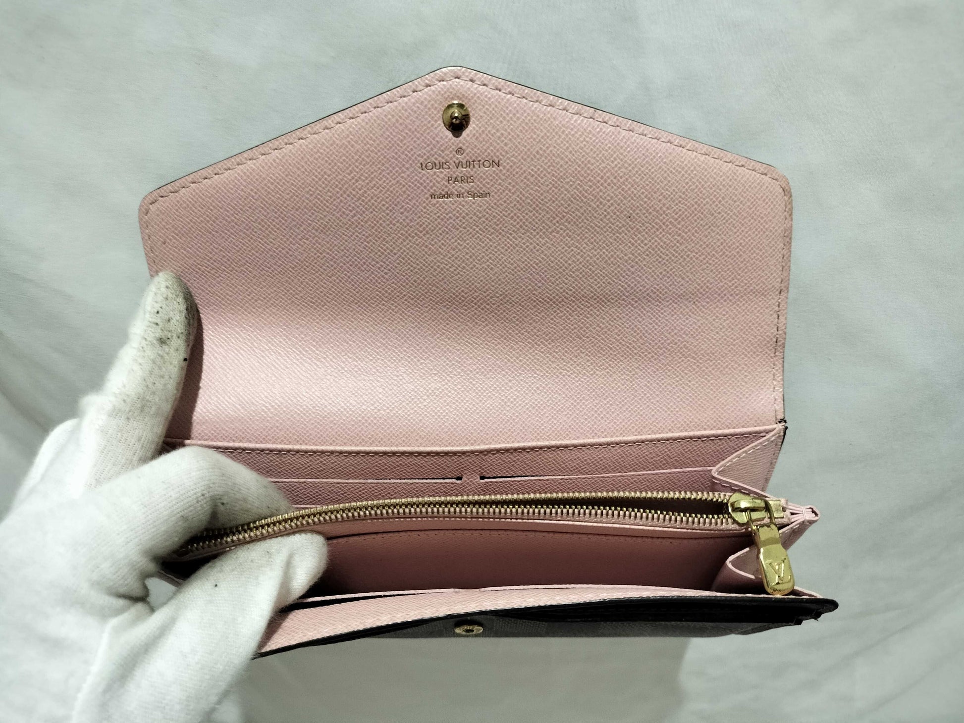 LOUIS VUITTON Damier [20% OFF] Portefeuille Sarah Damier Ebene Wallet
