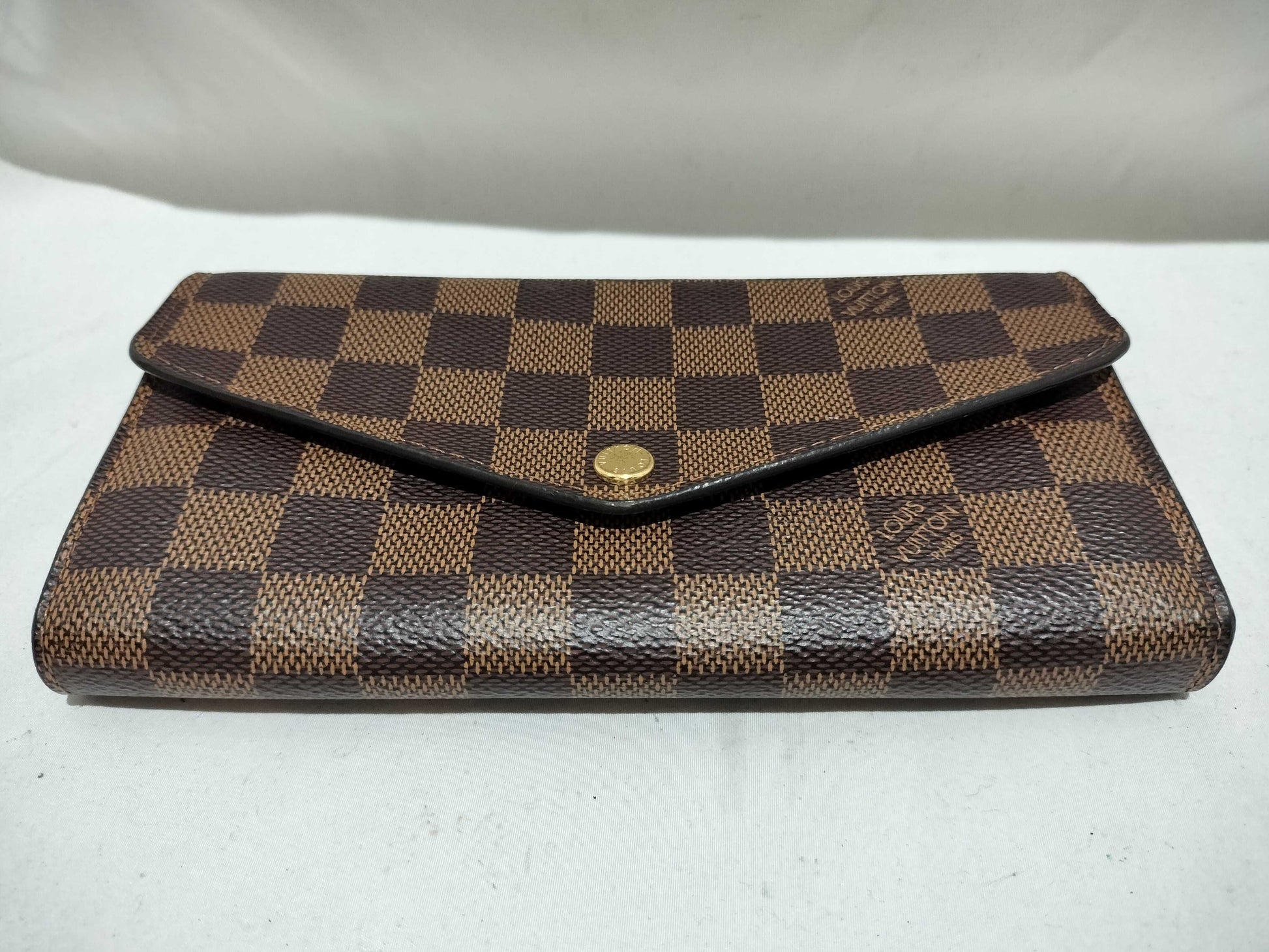 LOUIS VUITTON Damier [20% OFF] Portefeuille Sarah Damier Ebene Wallet