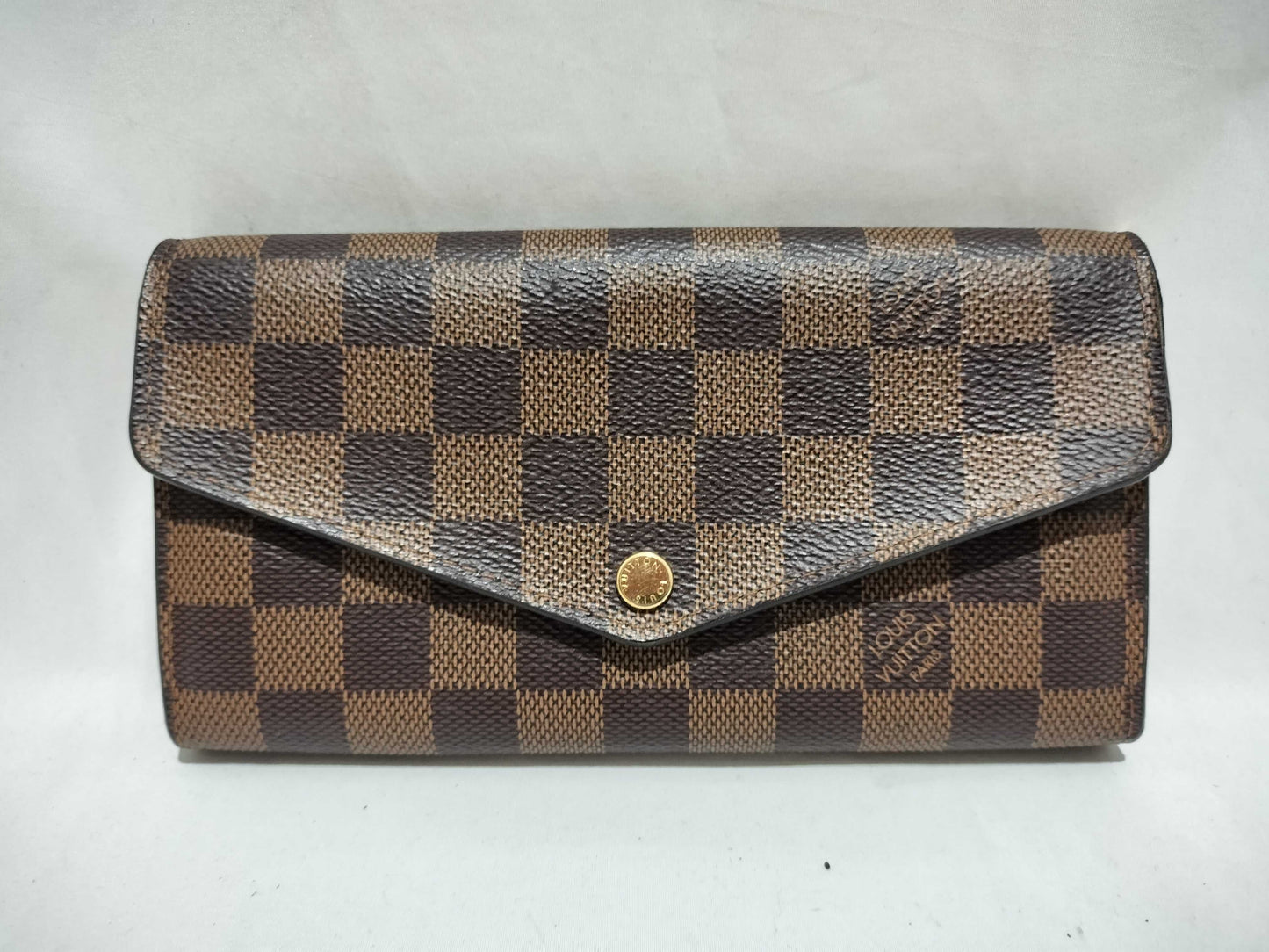 LOUIS VUITTON Damier [20% OFF] Portefeuille Sarah Damier Ebene Wallet
