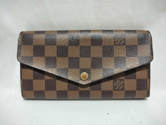 LOUIS VUITTON Damier [20% OFF] Portefeuille Sarah Damier Ebene Wallet
