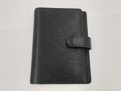LOUIS VUITTON Epi Agenda PM Noir Notebook Cover