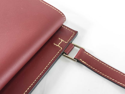 HERMES Valentin Box Calf Liege H D Stamped Shoulder Bag