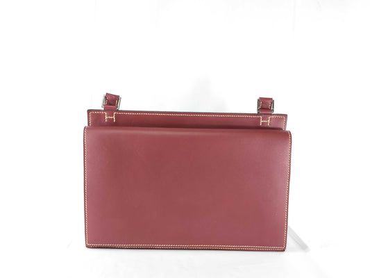 HERMES Valentin Box Calf Liege H D Stamped Shoulder Bag