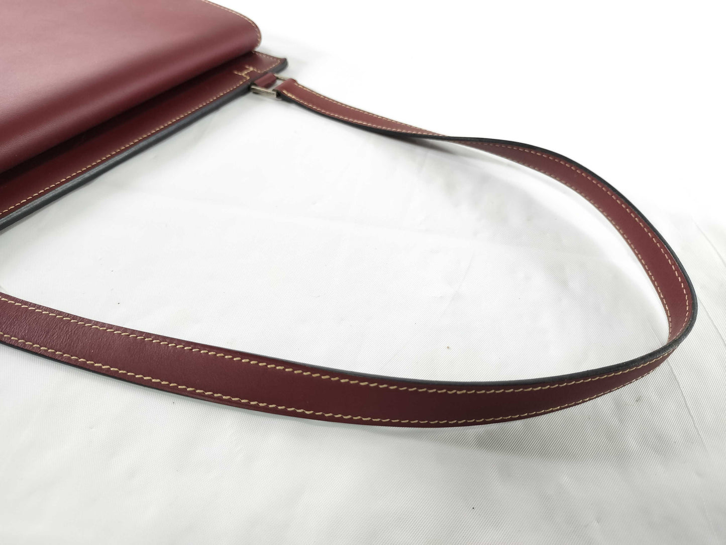 HERMES Valentin Box Calf Liege H D Stamped Shoulder Bag