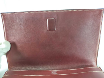 HERMES Valentin Box Calf Liege H D Stamped Shoulder Bag