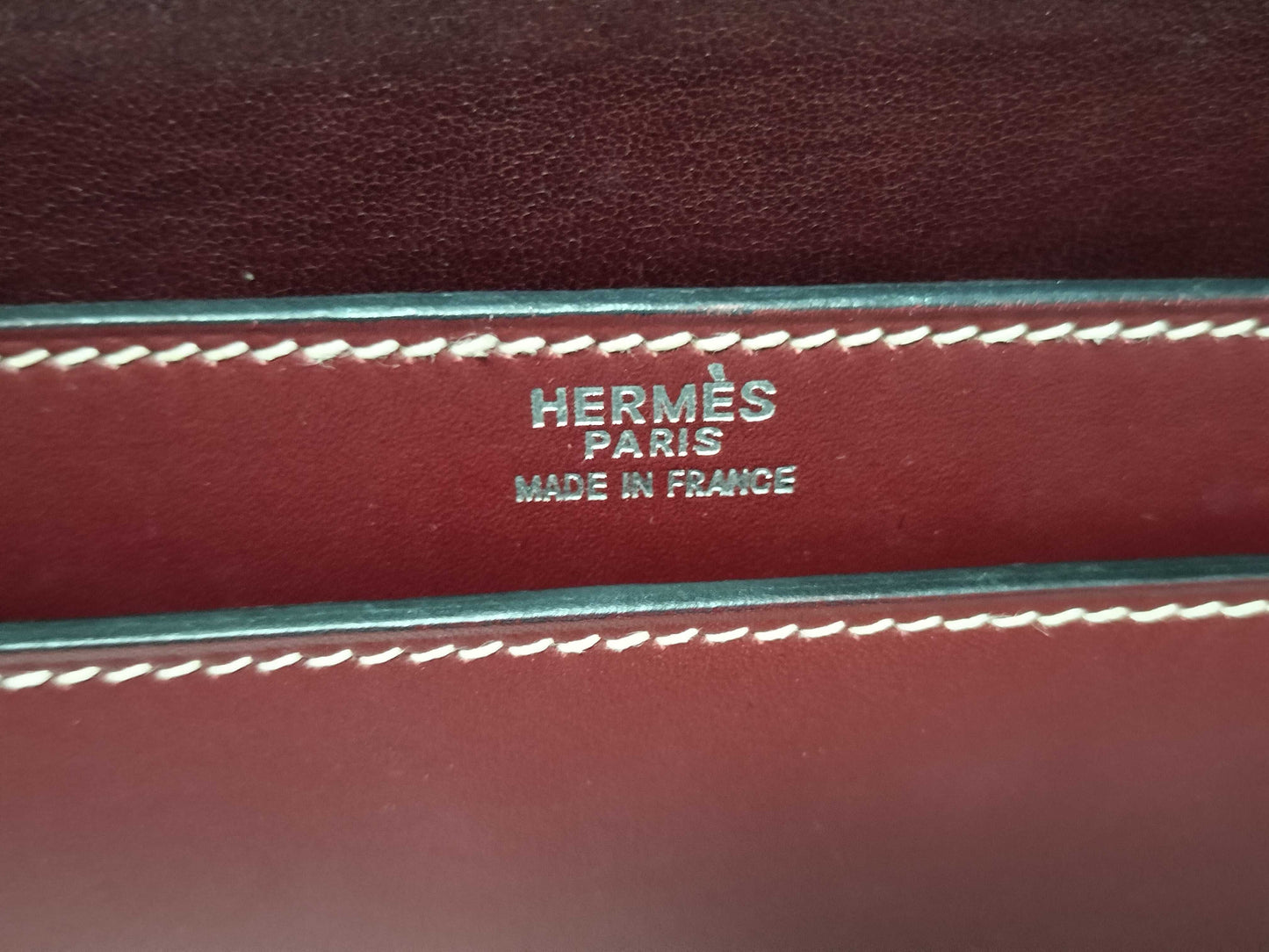 HERMES Valentin Box Calf Liege H D Stamped Shoulder Bag