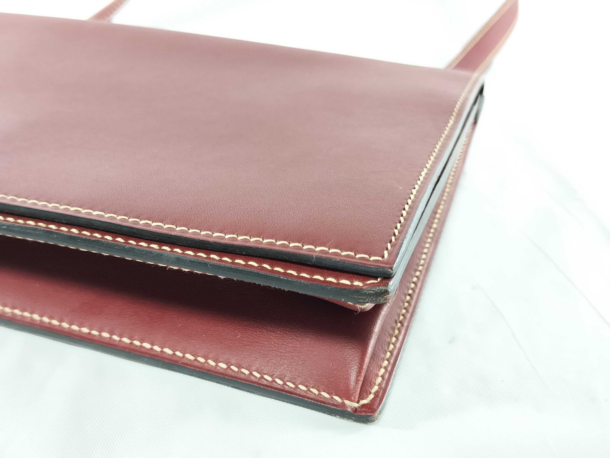 HERMES Valentin Box Calf Liege H D Stamped Shoulder Bag