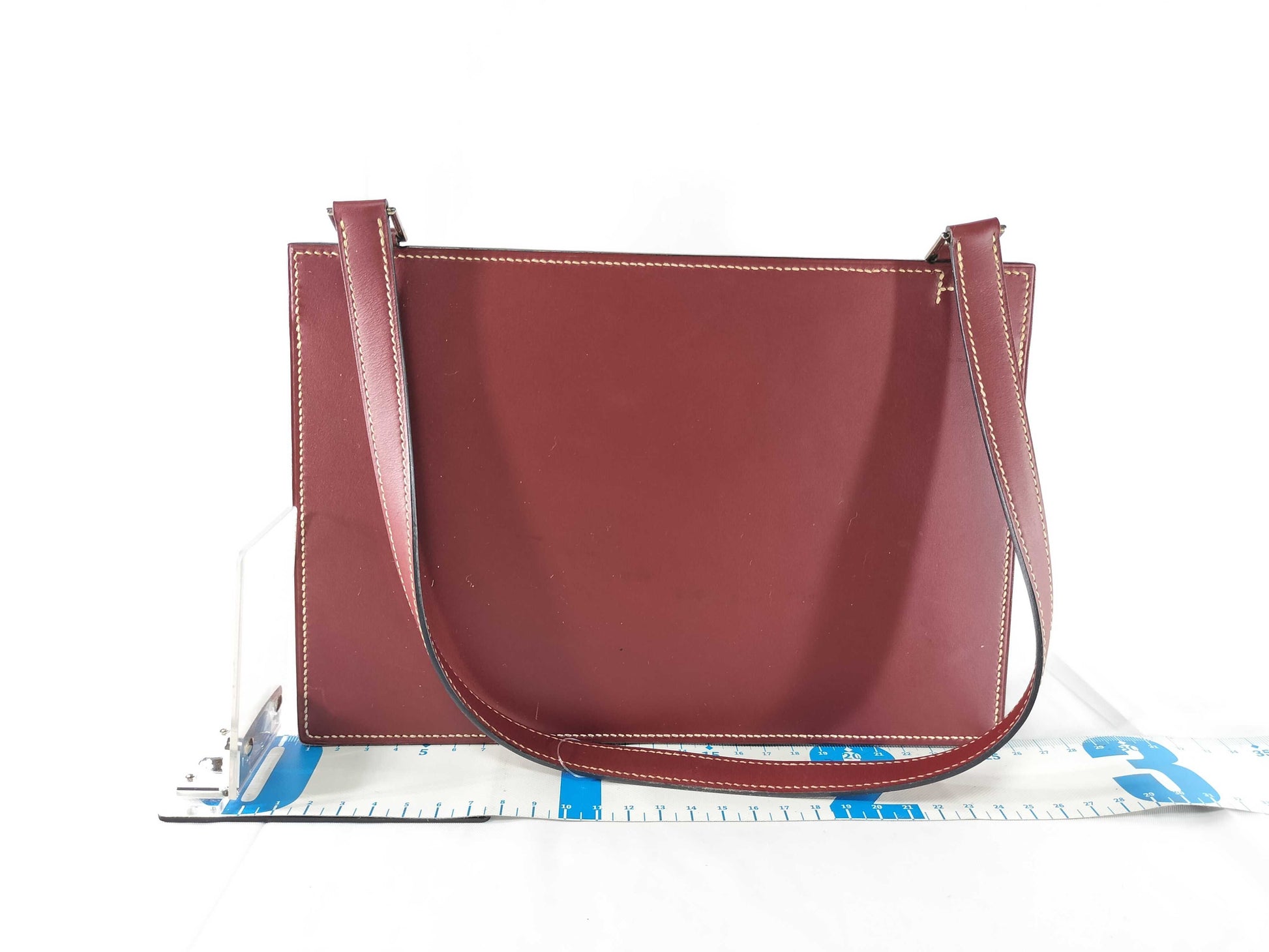 HERMES Valentin Box Calf Liege H D Stamped Shoulder Bag