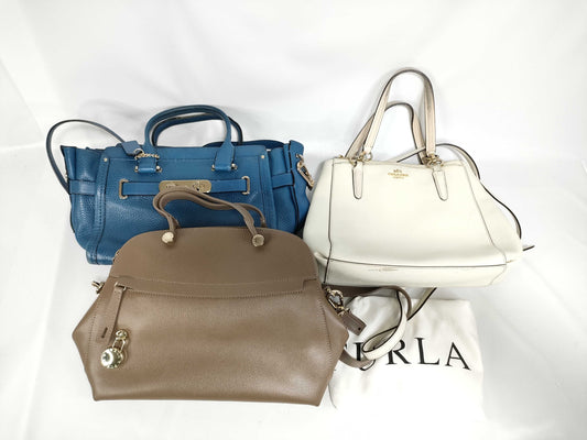 COACH & FURLA Bags *3-Piece Handbag Set