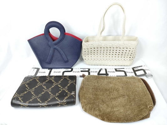 LONG CHAMP clutch bag *1 / Roberta *2 / Borbonese handbag total 4 handbags