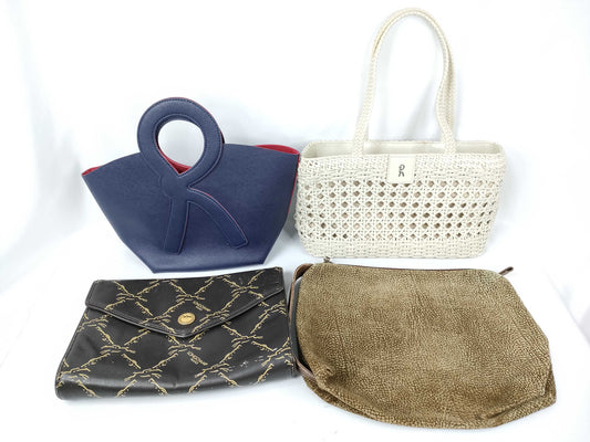 LONG CHAMP clutch bag *1 / Roberta *2 / Borbonese handbag total 4 handbags