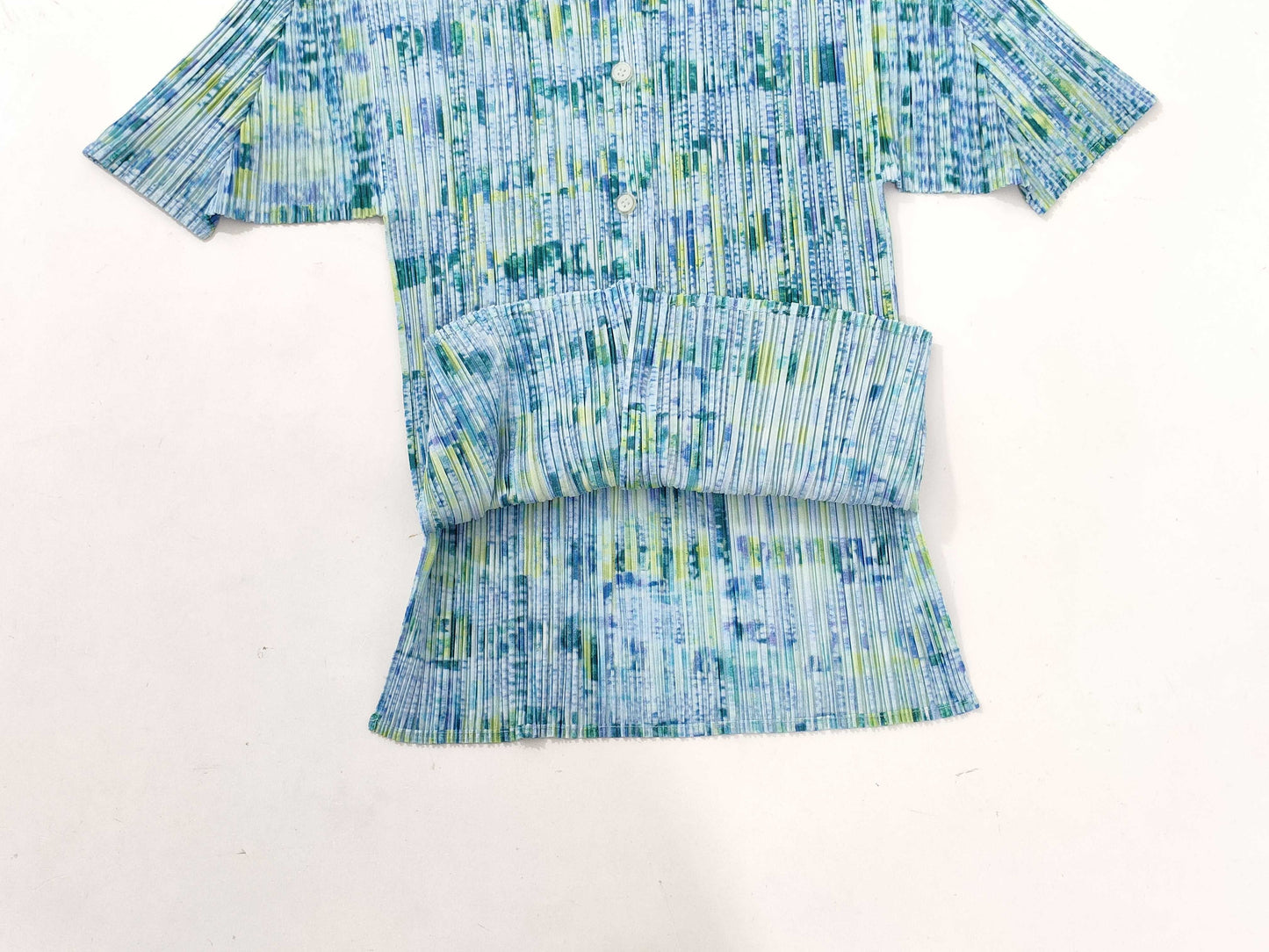 ISSEY MIYAKE Pleats Please/All-over Print Shirt