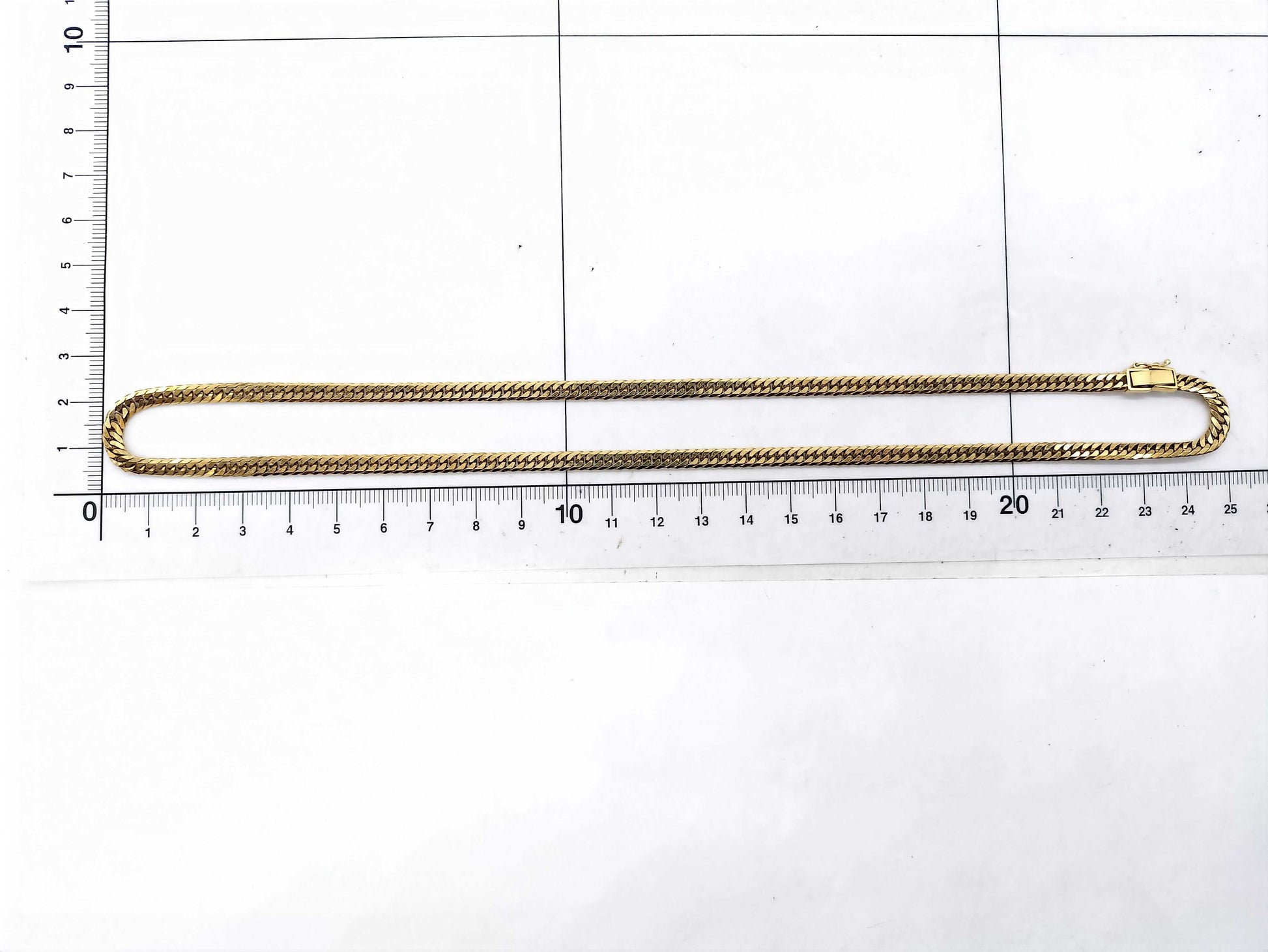 6-sided double 18K gold kihei necklace, 30.1g 