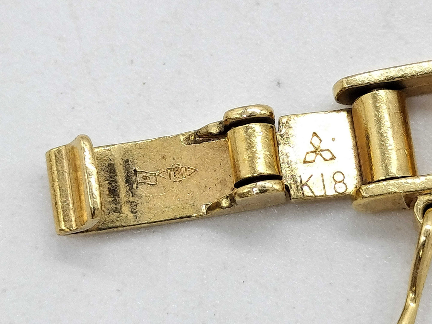 6-sided double 18K gold kihei necklace, 30.1g 