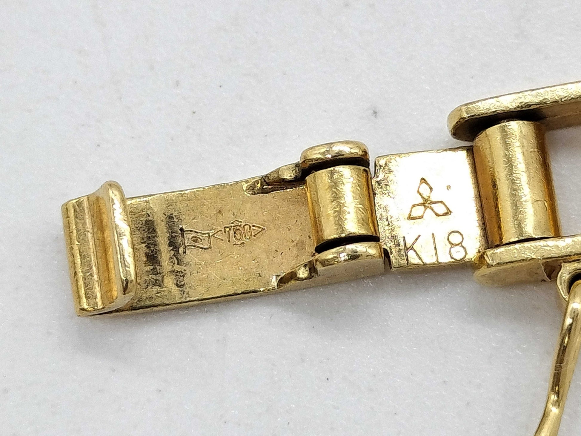 6-sided double 18K gold kihei necklace, 30.1g 