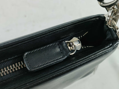 agnes b. one-shoulder leather shoulder bag